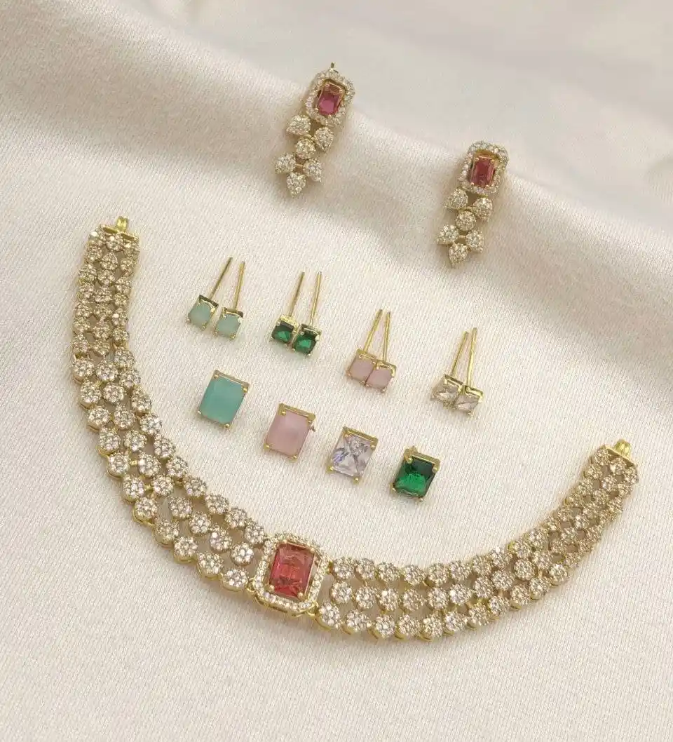 Empress Charm Multi-Stone Exclusive Changeable Necklace Set